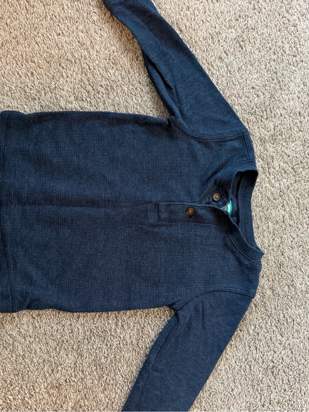 Kids Navy Henley Sweater